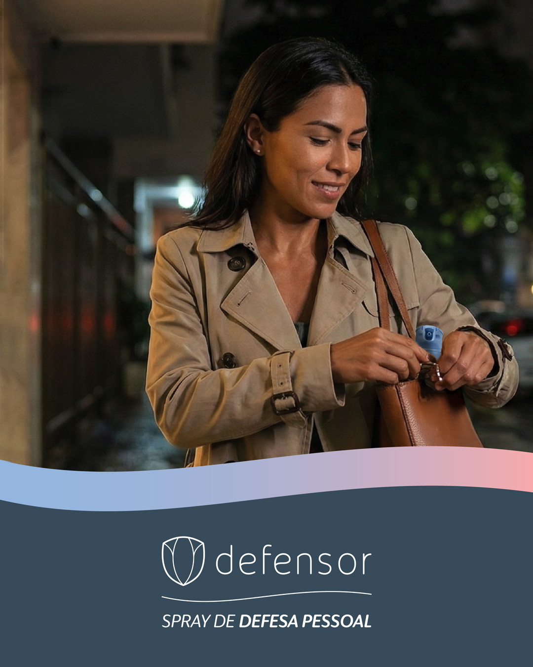 Defensor — Spray de Defesa Pessoal | Leve. Discreto. Sempre com você.